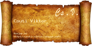 Csuti Viktor névjegykártya
