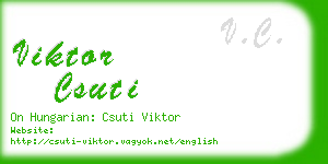 viktor csuti business card
